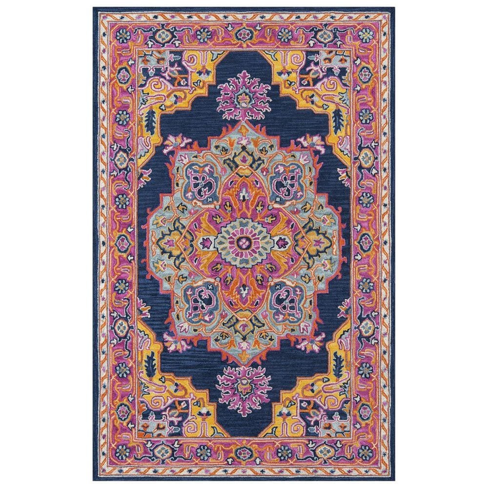 Momeni Ibiza IBI-01 8" x 10" Navy Area Rug, , large