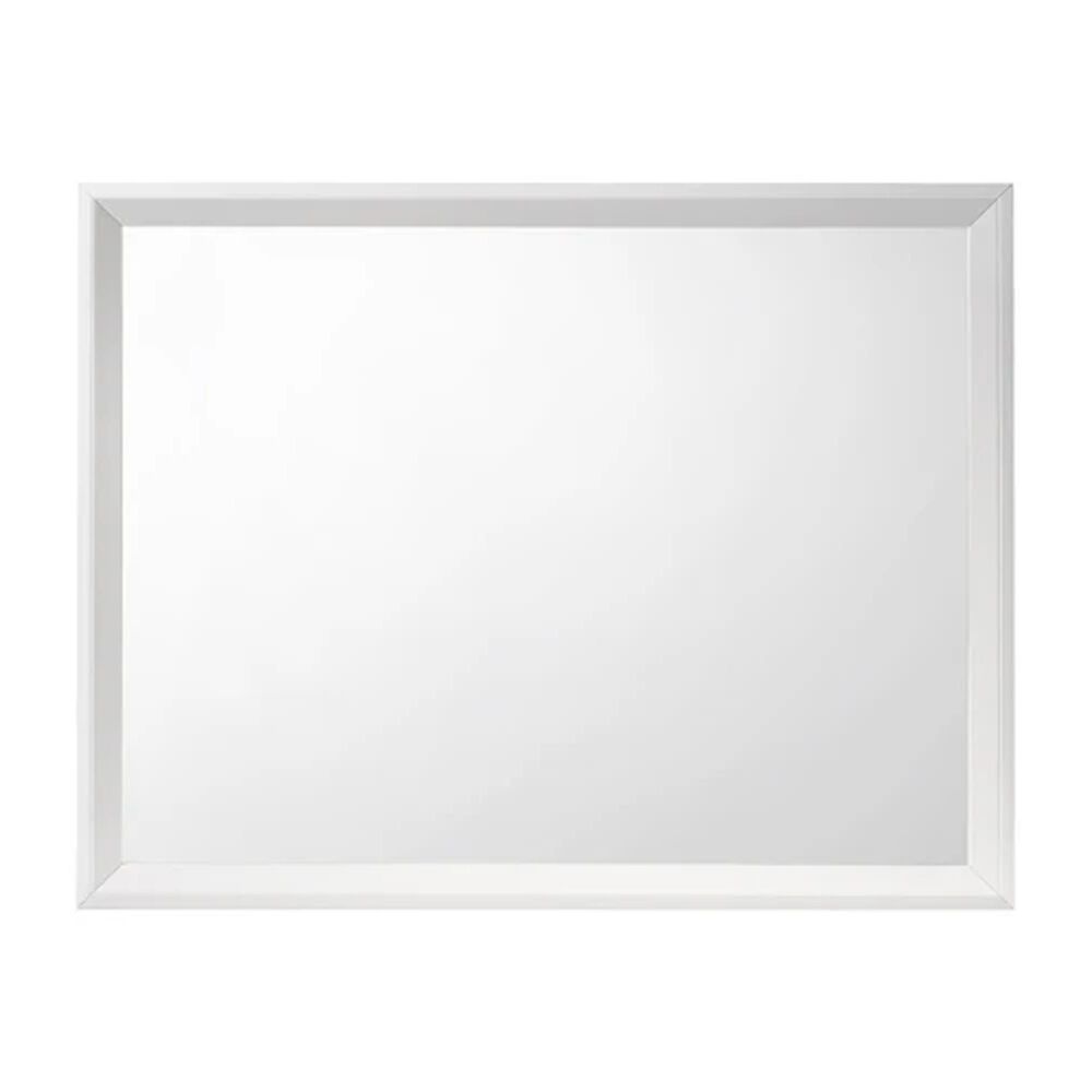 Crown Mark Evan Mirror in White, , large