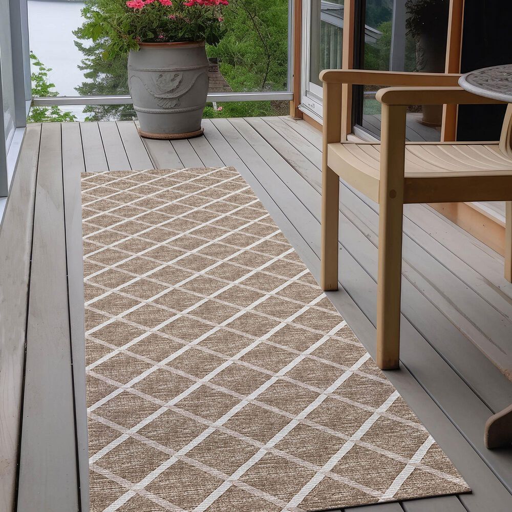 Dalyn Rug Company York 2&#39;3&quot; x 7&#39;6&quot; Taupe Indoor/Outdoor Runner, , large