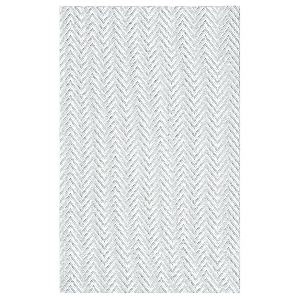 Safavieh Bermuda Chevron 4" x 6" Light Blue and Cream Indoor/Outdoor Area Performance Rug, , large