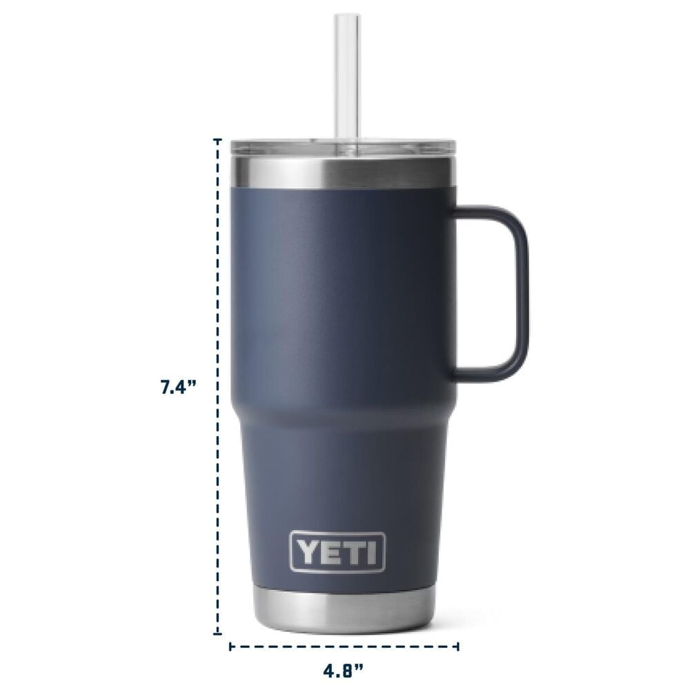 YETI Rambler 25 Oz Straw Mug with Straw Lid in White, , large