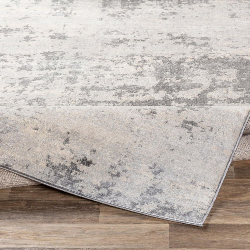 Surya Monaco MOC-2311 2&#39; x 3&#39; Silver Gray and Cream Scatter Rug, , large