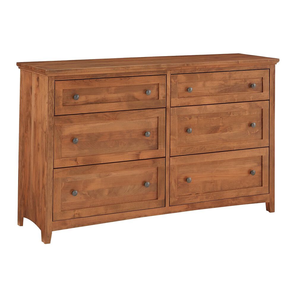 Archbold Furniture Company Emmerson 6-Drawer Dresser in Golden Pecan, , large