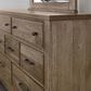 Viceray Collections Cool Rustic 7-Drawer Dresser with Mirror in Stone Grey, , large
