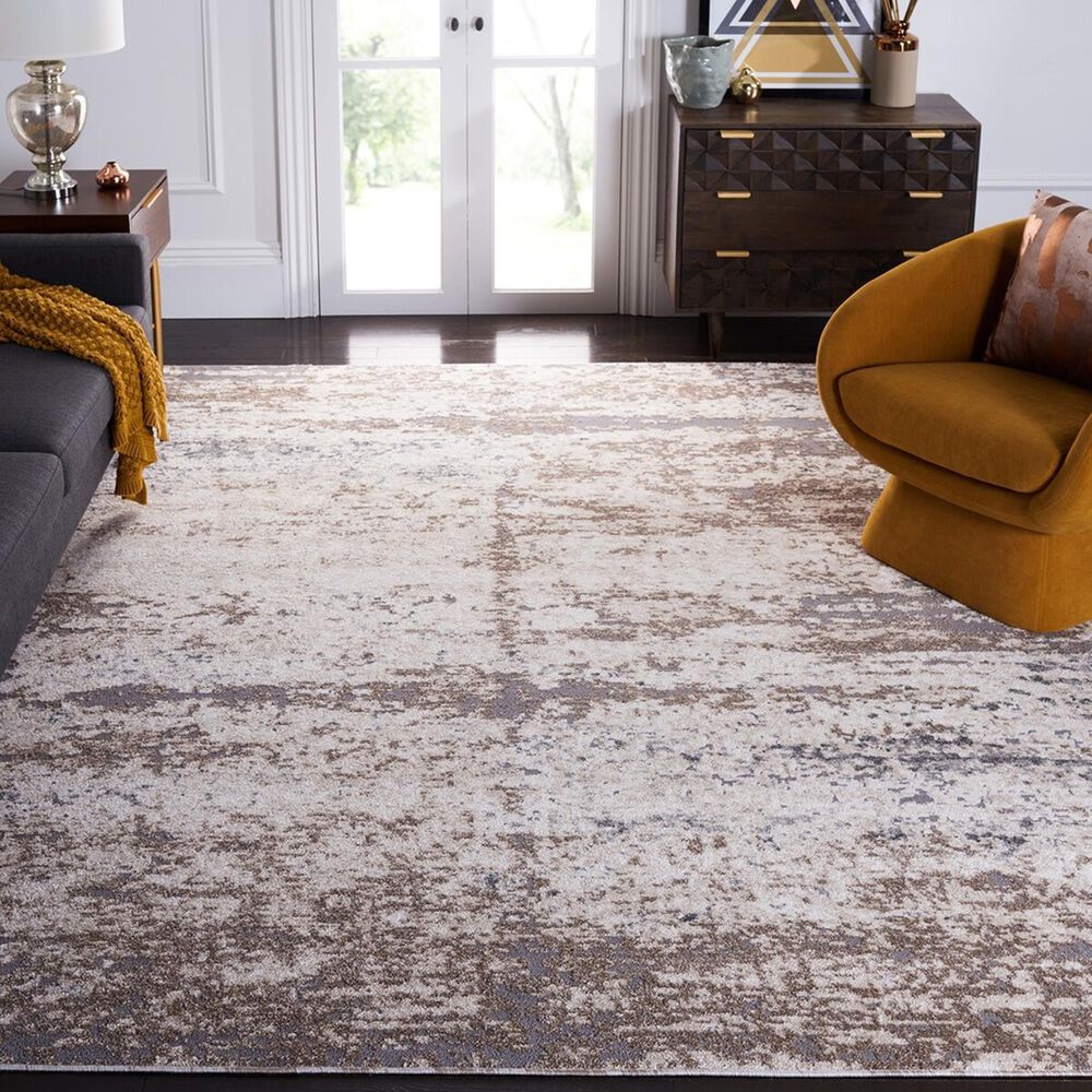 Safavieh Aston ASN799 9&#39; x 12&#39; Ivory and Grey Area Rug, , large