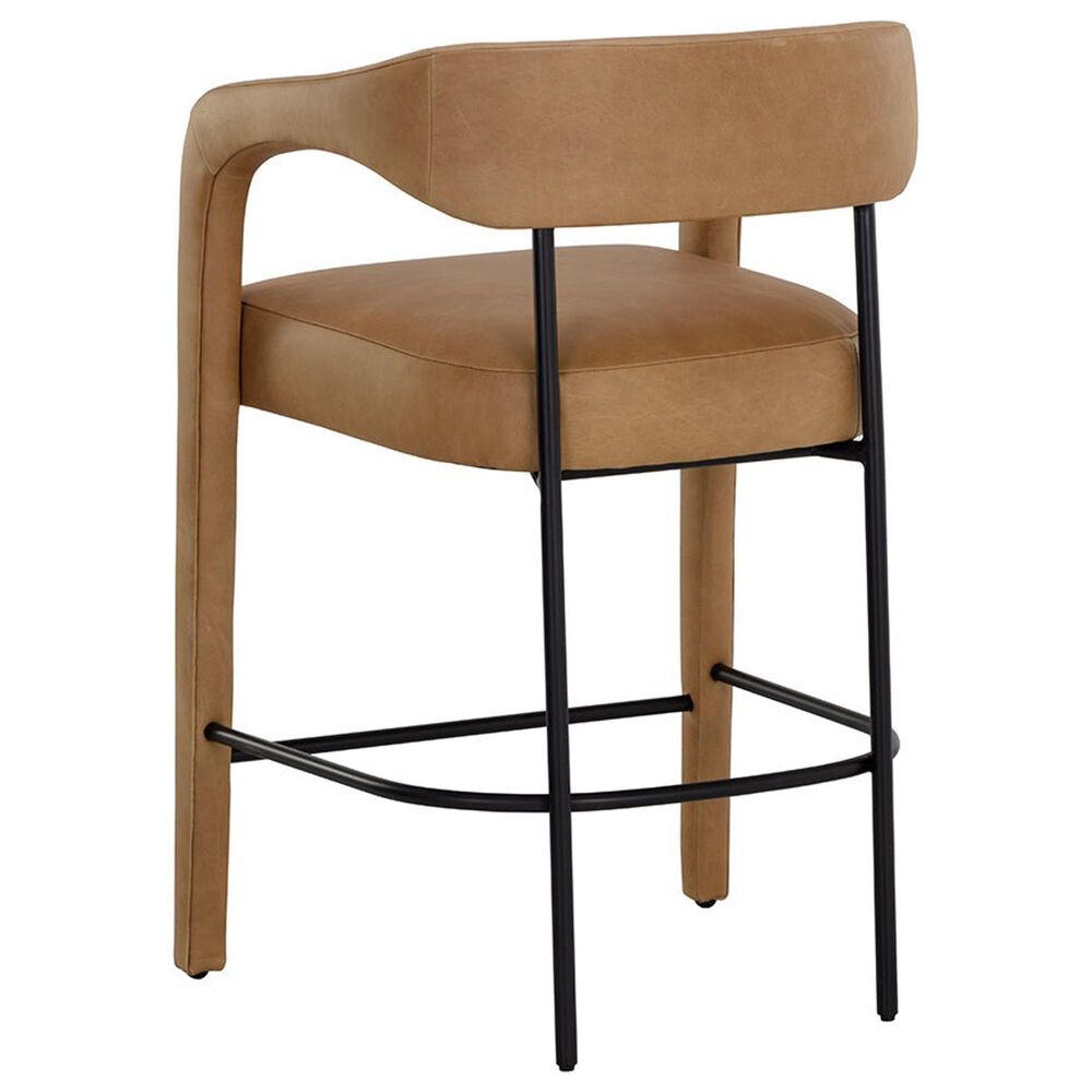 Club Collection By Sunpan Mavia Counter Stool in Matte Black, , large