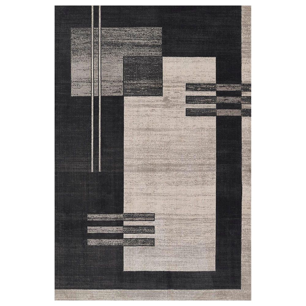 Momeni Edition EDI-4 3"10" x 5"7" Charcoal Area Rug, , large