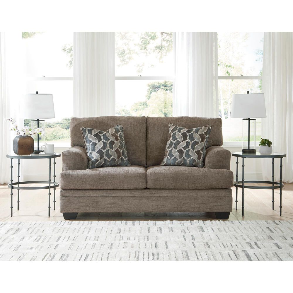 Ashley Stonemeade Stationary Loveseat in Nutmeg, , large