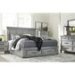 Ashley Russelyn 4-Piece Cal King Storage Bed Set in Gray, , large