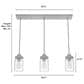 Hunter Devon Park 3-Light Linear Cluster in Brushed Nickel, , large