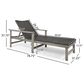 Hearth and Haven Hampton Outdoor Chaise Lounge with Adjustable Seating in Grey, , large
