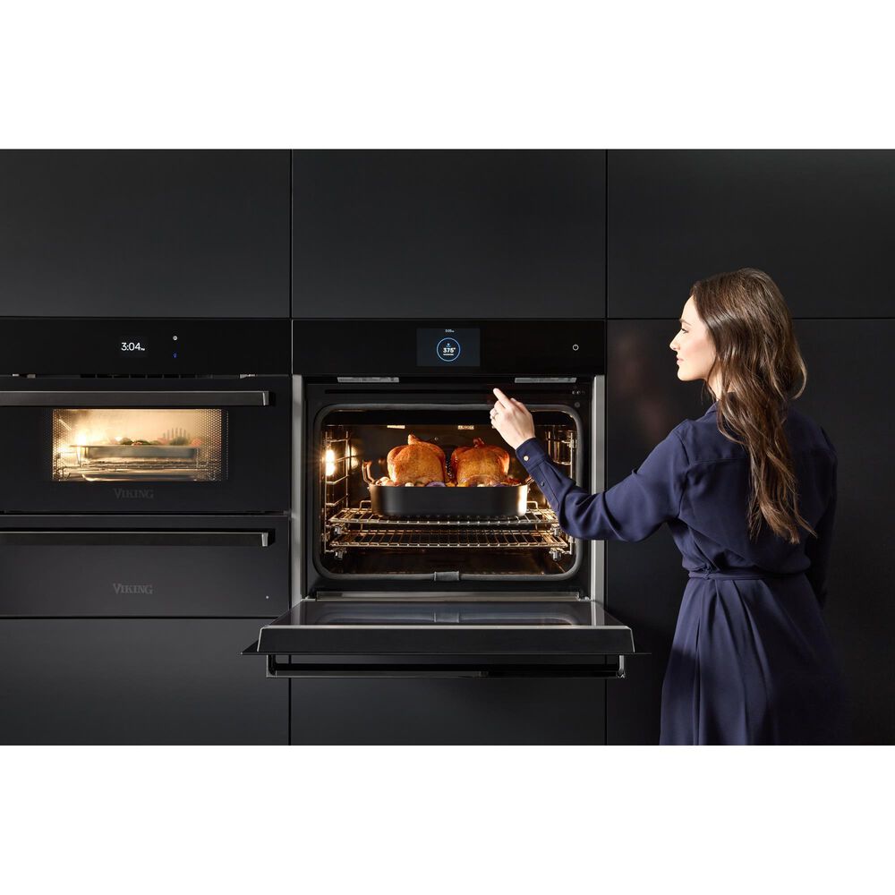 Viking Range RVL 30" Single Convection Electric Oven in Black Glass, , large