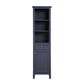 Aurafina Cunningham Free Standing Linen Closet in Harbor Blue, , large