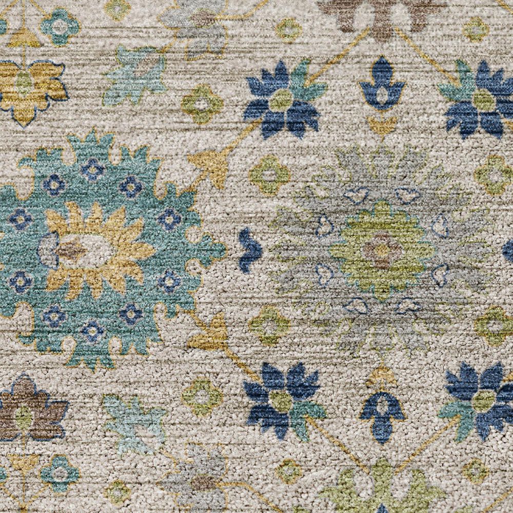 Dalyn Rug Company Silk Road Ivory, Aloe, Blue, Gold, Copper and Taupe 8&#39; x 10&#39; Area Rug, , large