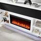Global Furniture USA Aveena 76-Inch Fireplace in White, , large