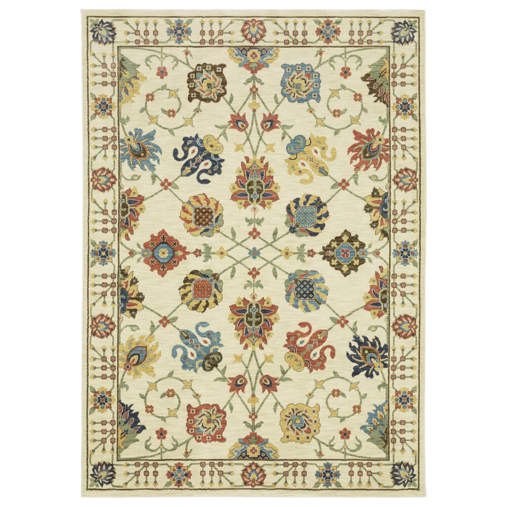 Oriental Weavers Francesca Traditional 7"10" x 10"10" Ivory Area Rug, , large