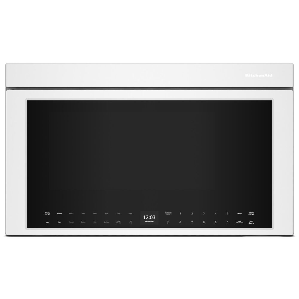 KitchenAid 1.1 Cu. Ft. Over-The-Range Microwave Oven with Flush Built-In in White, , large