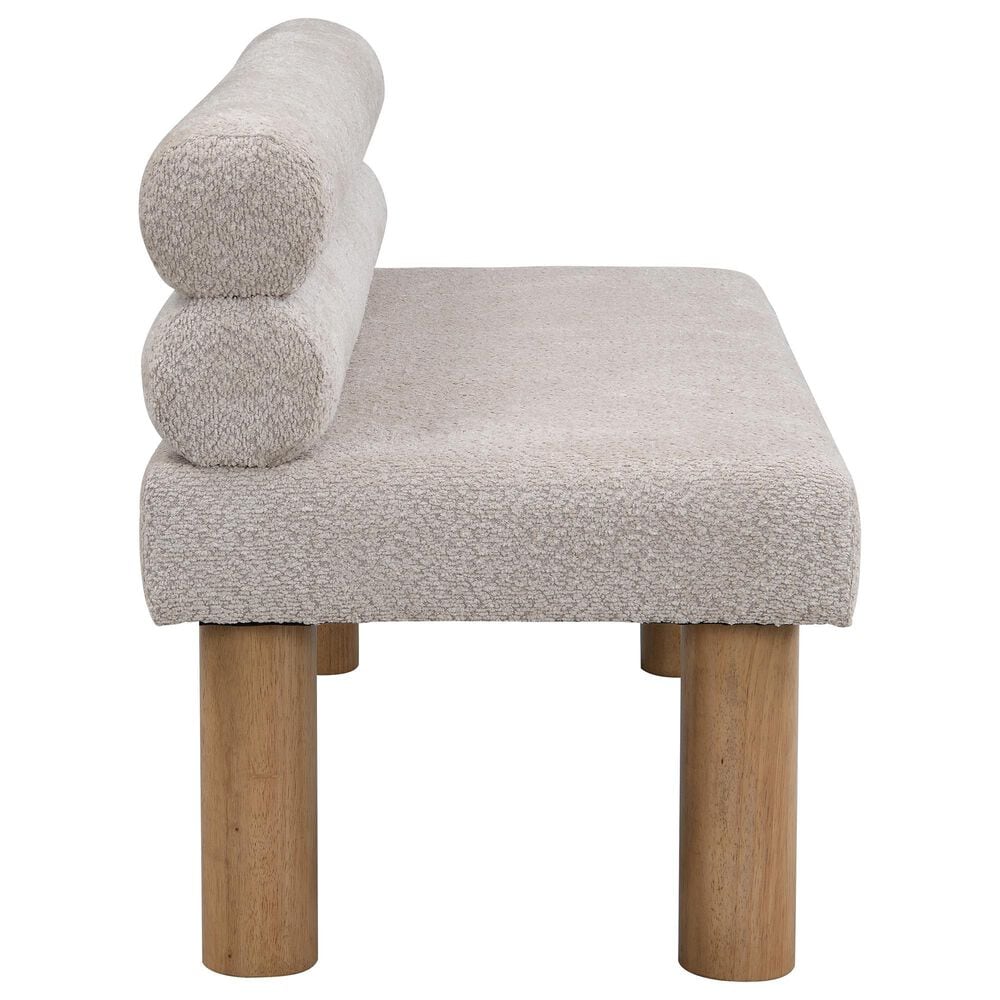 Hearth and Haven 52" Upholstered Dining Bench in Natural, , large