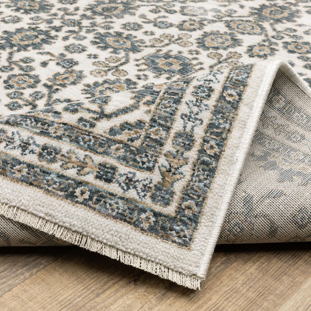 Oriental Weavers Echo Ivory and Blue 9&#39;10&quot; x 12&#39;10&quot; Area Rug, , large