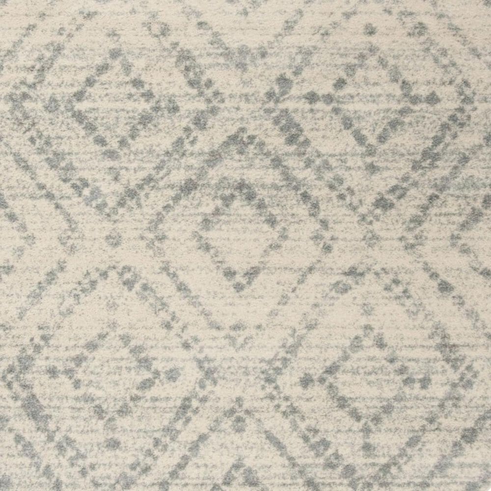 Safavieh Adirondack ADR131T-8R 8' Round Ivory and Light Blue Area Rug, , large