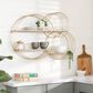 Maple and Jade 37" x 26" Wall Shelf in Gold and Natural Brown, , large