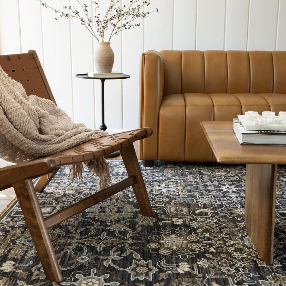 Oriental Weavers Acacia Black and Tan 5'3" x 7'6" Area Rug, , large