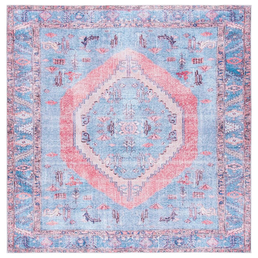 Safavieh Serapi 6"7" Square Light Blue and Beige Area Rug, , large