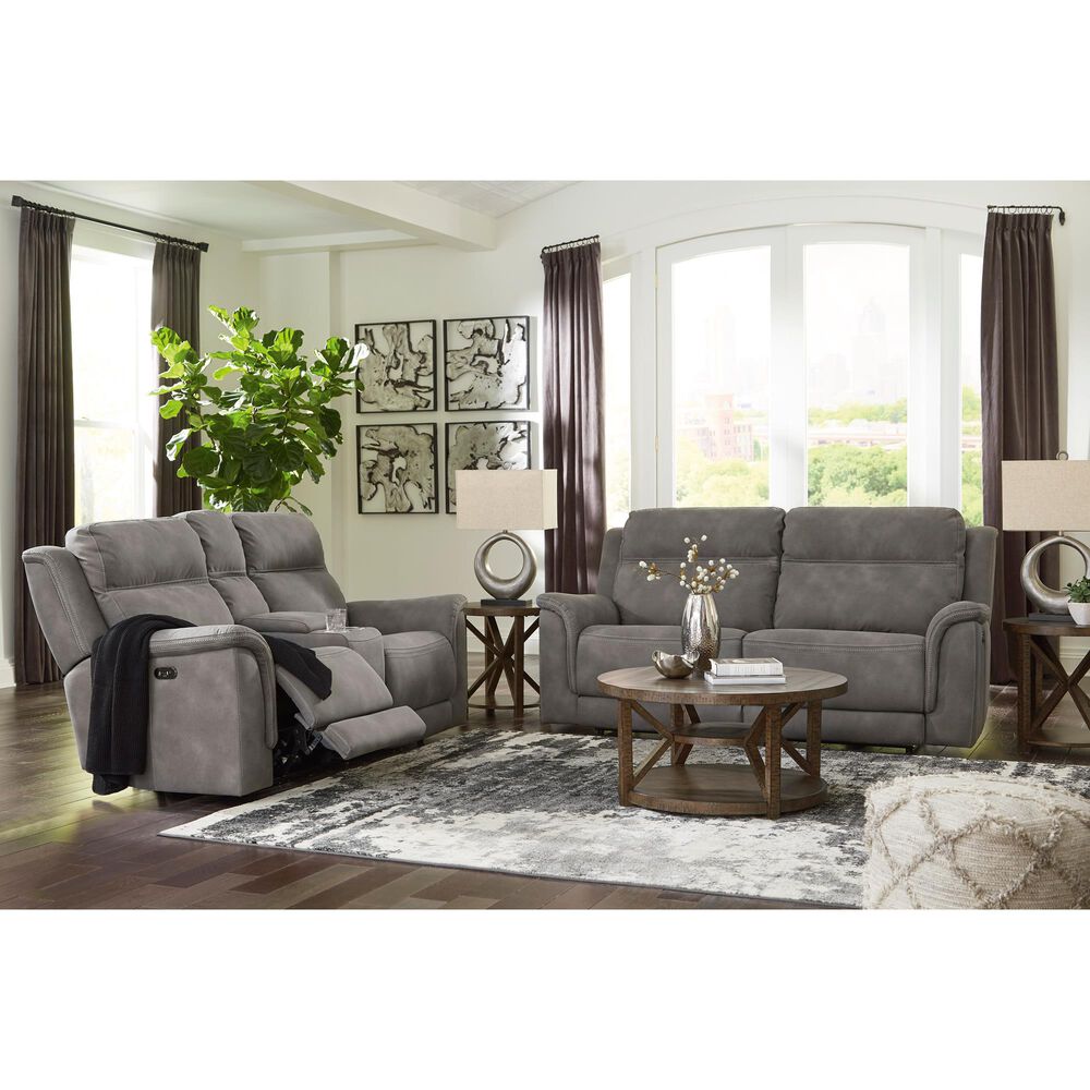 Ashley Next-Gen DuraPella Power Reclining Sofa with Power Headrest in Slate, , large