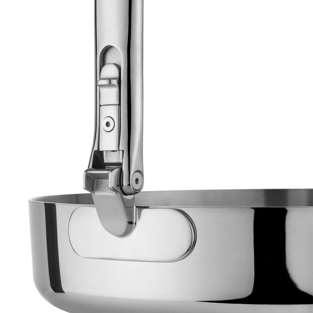 Joseph Joseph Space Steel Saute Pan with Folding Handle and Lid in Stainless Steel, , large