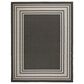 Nourison Horizon HOZ03 Black 10" x 14" Indoor/Outdoor Area Rug, , large