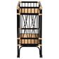 Baxton Studio Dalinda 2-Tier Kitchen Cart in Black and Natural Brown, , large