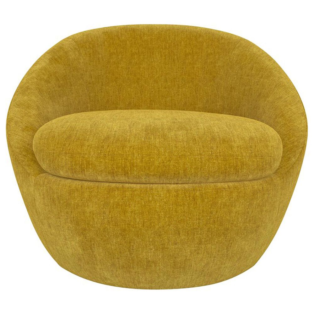 Golden Wave Furniture Blossom Swivel Chair in Yellow, , large