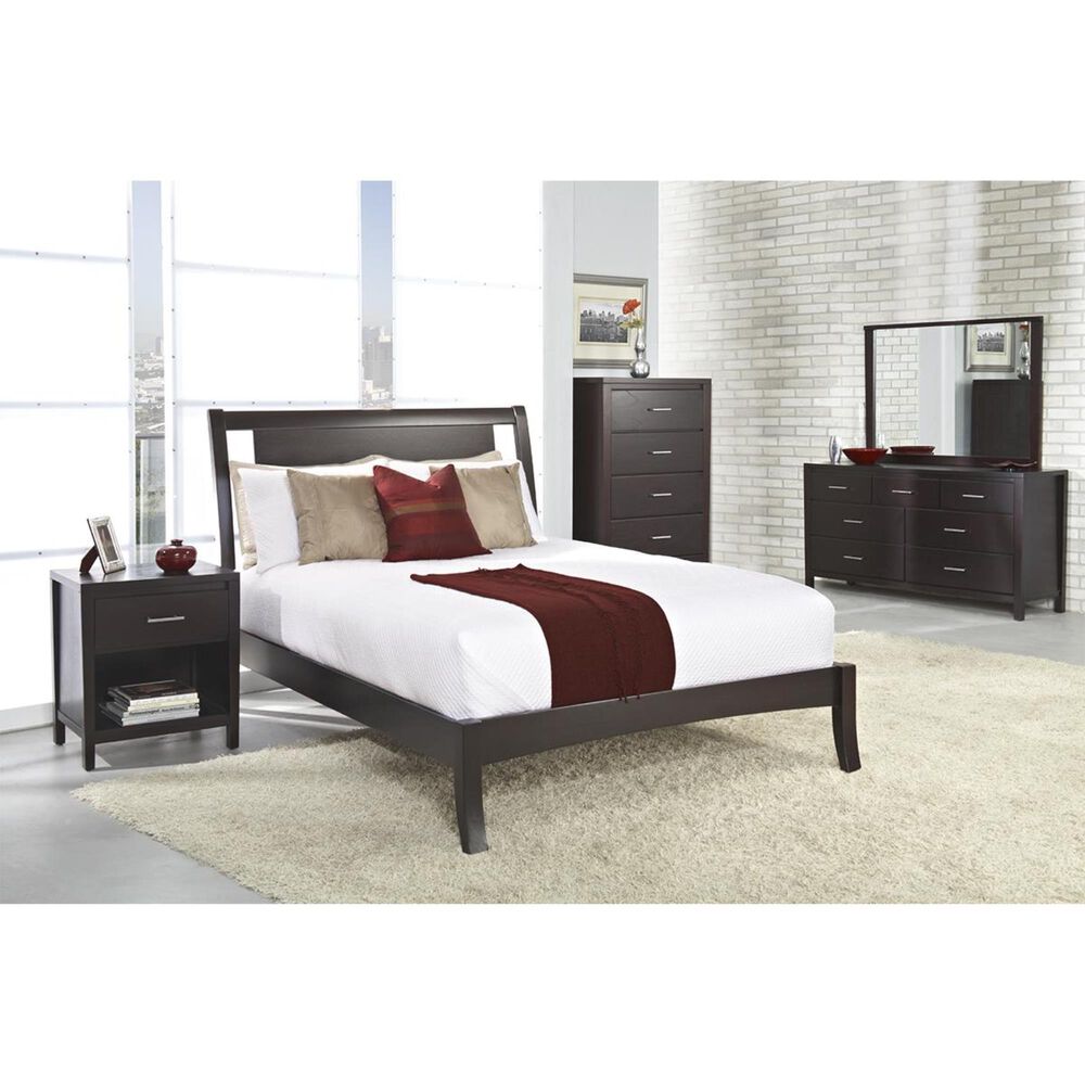 Urban Home Queen Low Profile Sleigh Bed in Espresso, , large