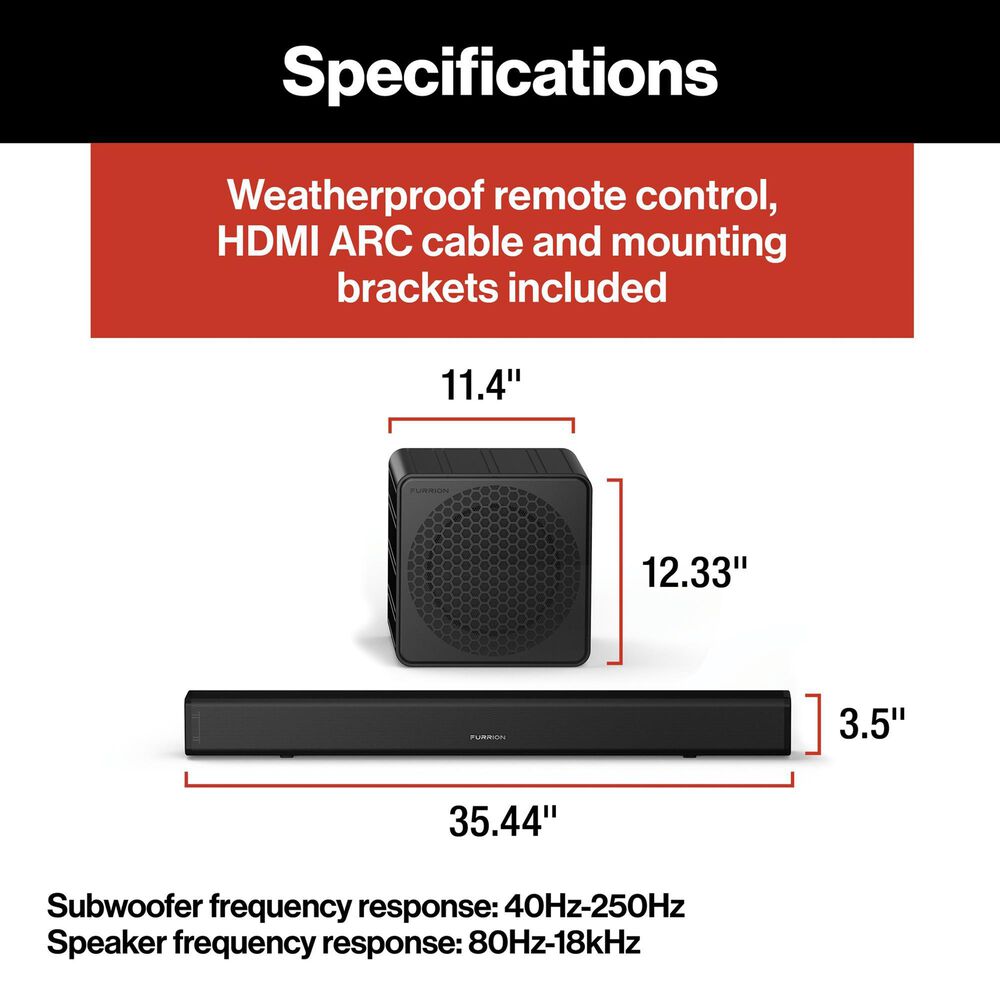 Furrion Aurora 75" Class Partial Sun 4K LED UHD - Outdoor Smart TV with 2.1 Soundbar System in Black, , large