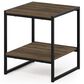HOMLUX 2-Tier End Table in Columbia Walnut and Black, , large