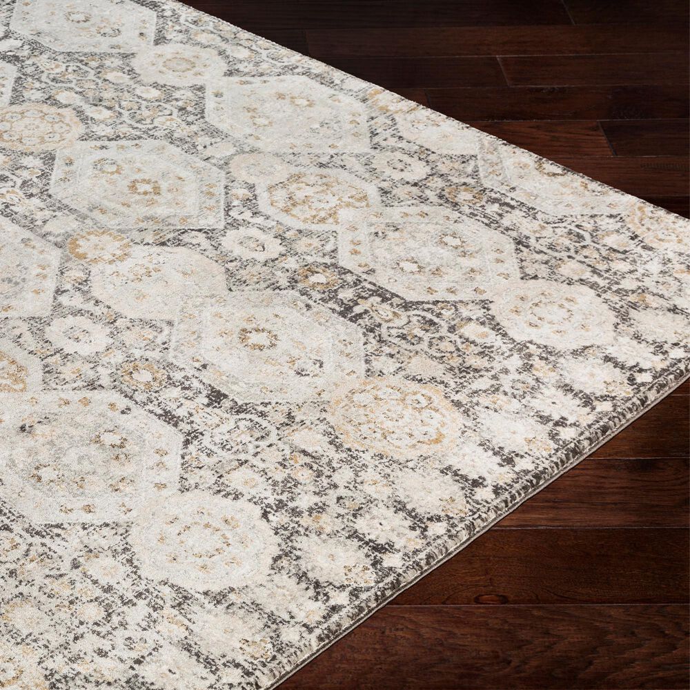 Surya Indigo IGO-2307 5&#39;3&quot; x 7&#39;3&quot; Black, Tan and White Area Rug, , large