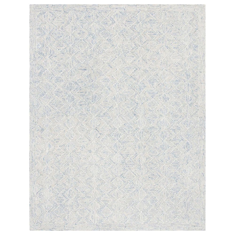 Safavieh Micro-Loop MLP538M 10" x 14" Blue and Ivory Area Rug, , large