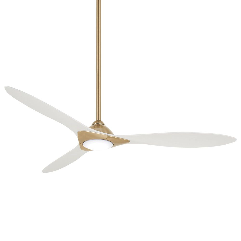 Minka-Aire Sleek 60" Smart Ceiling Fan with LED Light in Soft Brass, , large