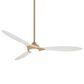 Minka-Aire Sleek 60" Smart Ceiling Fan with LED Light in Soft Brass, , large