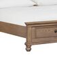 Riva Ridge Oxford Queen Sleigh Storage Bed in Tan with USB Ports, , large