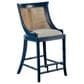 Timeless Designs Spoonback Counter Stool in Satin Blue and Honey, , large