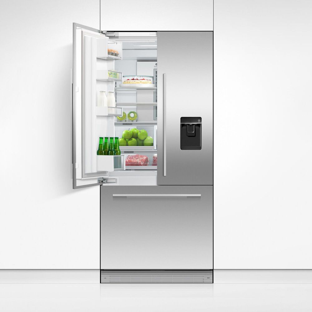 Fisher and Paykel 3-Piece Contemporary Square Handle Kit for RS32A French Door Refrigerator in Stainless Steel, , large