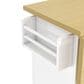 HOMLUX Farmhouse Kitchen Island with Drop Leaf and 2 Stools in White, Natural, Black and Rustic Brown, , large