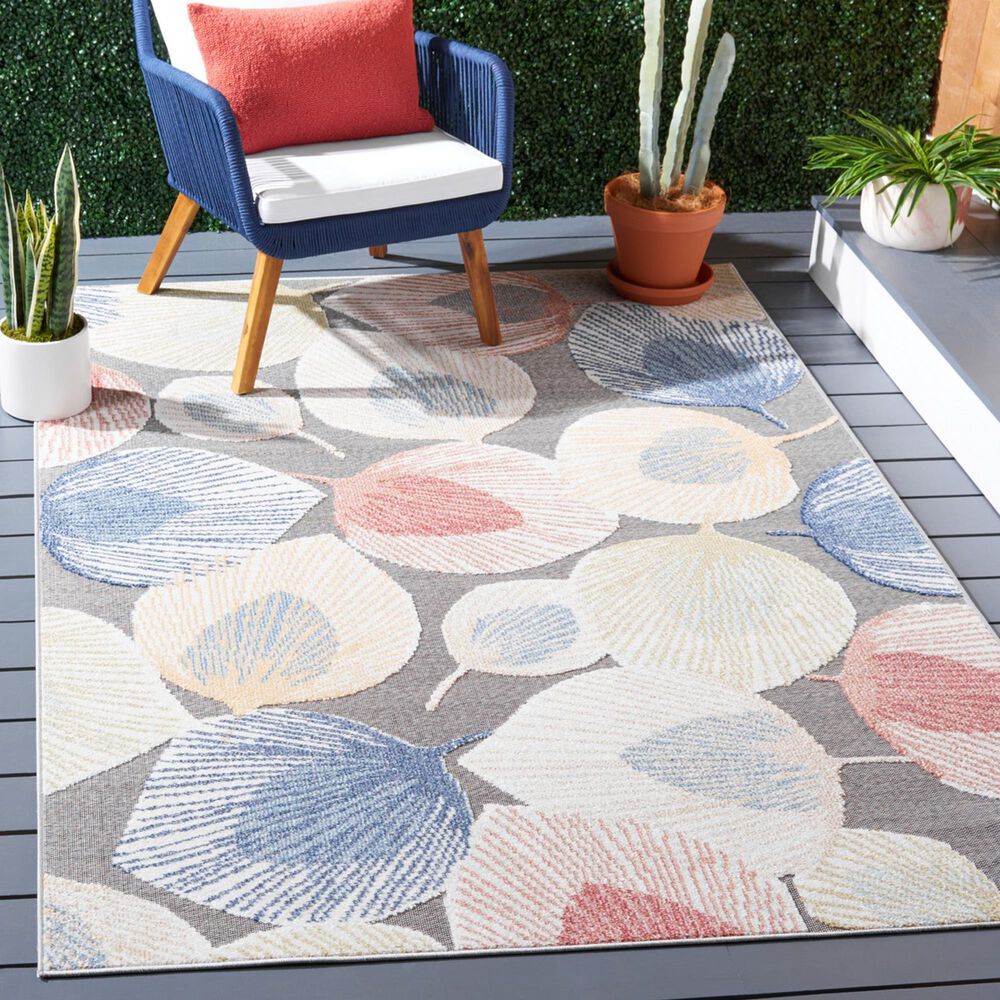 Safavieh Sarasota 4&#39;5&quot; x 6&#39;5&quot; Beige and Grey Indoor/Outdoor Area Rug, , large