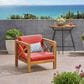Hearth and Haven Brava Outdoor Club Chair with Cross-Back Design in Red, , large