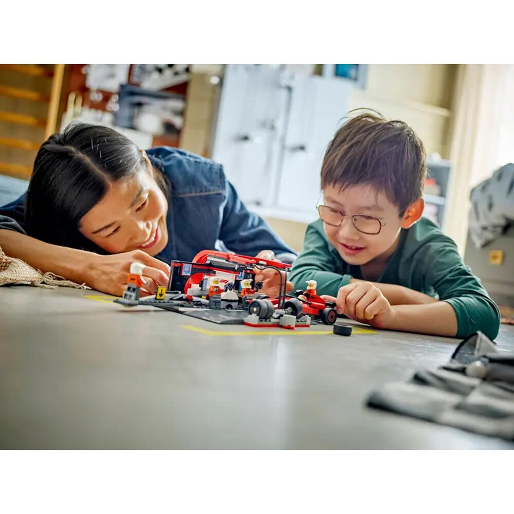 LEGO City F1 Pit Stop &amp; Pit Crew with Ferrari Car, , large