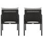 Blue River Cayman Outdoor Arm Chair with Dark Grey Cushion in Black (Set of 2), , large