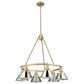 Golden Lighting Orwell 6-Light Chandelier with Chrome Shade in Brushed Champagne Bronze, , large