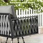 HOMLUX 6-Piece Patio Conversation Set with Woven Sling Fabric in Dark Gray, , large