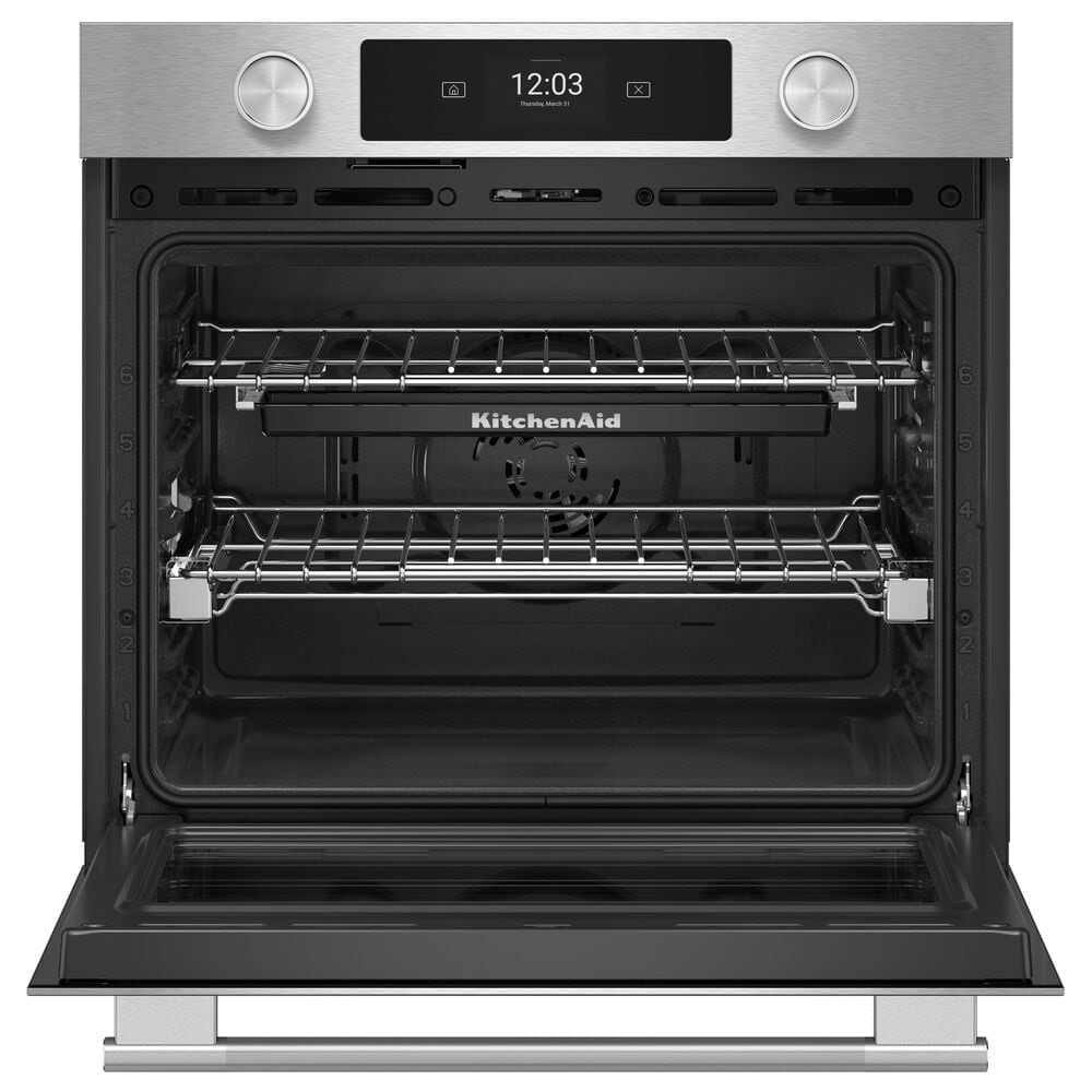 KitchenAid 5 Cu. Ft. Smart Electric Single Wall Oven with Intelligent Cooking Camera in PrintShield Stainless Steel, , large